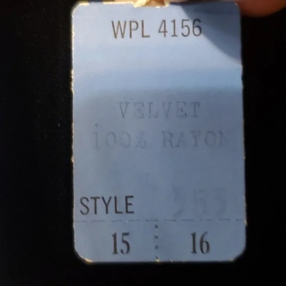 Vintage Wimpfheimer & Bro 50/60s blk velvet dress silver braid trim Sz 16 - Picture 9 of 16